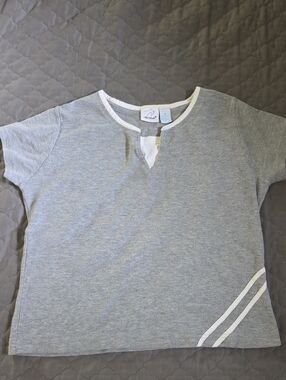 Vintage L.A. CTIIVET Gray Short-Sleeve Tee with White Trim